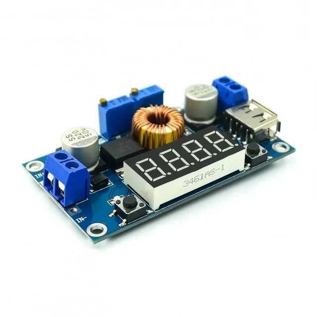 Alt view image 3 of 3 - AJMRTC XL4015 5A Constant Voltage Constant Current Buck Power Module, DC Step Down Converter with LED Voltage Current Display, Adjustable Power Regulator for LED Driver, Lithium Battery Charging DIY