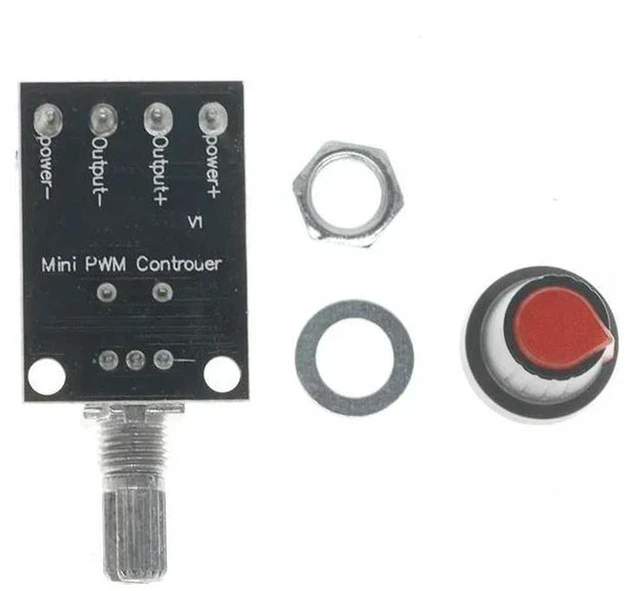Alt view image 3 of 3 - AJMRTC PWM DC Motor Speed Controller, 5V 12V 10A Stepless Voltage Regulator Governor, DC Motor Speed Regulator, LED Dimmer Switch, Adjustable Power Controller for DC Motor, LED Light Dimming DIY Proje