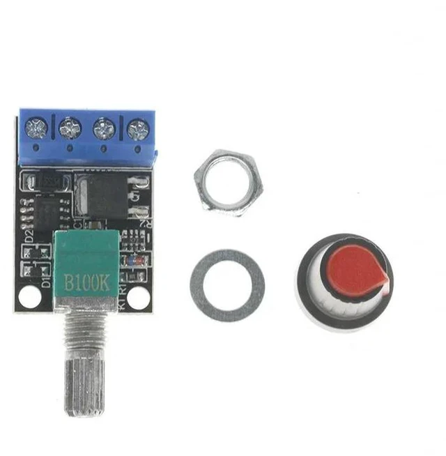 Alt view image 2 of 3 - AJMRTC PWM DC Motor Speed Controller, 5V 12V 10A Stepless Voltage Regulator Governor, DC Motor Speed Regulator, LED Dimmer Switch, Adjustable Power Controller for DC Motor, LED Light Dimming DIY Proje