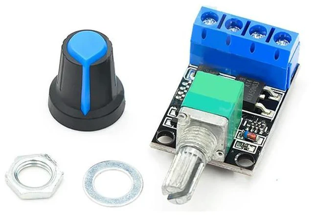 Alt view image 2 of 3 - AJMRTC PWM DC Motor Speed Controller, 5V 12V 10A Stepless Voltage Regulator Governor, DC Motor Stepless Speed Regulator, LED Dimmer Switch, Adjustable Power Controller for DC Motor, LED Light Dimming