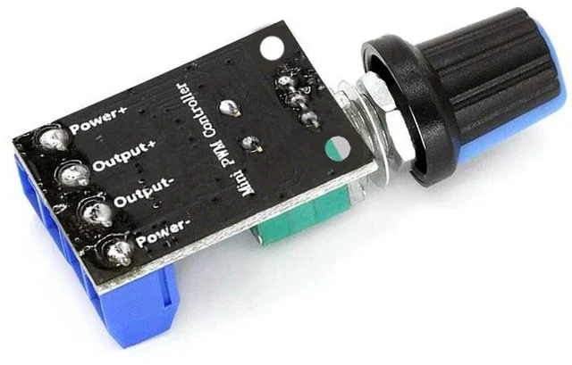 Alt view image 3 of 3 - AJMRTC PWM DC Motor Speed Controller, 5V 12V 10A Stepless Voltage Regulator Governor, DC Motor Stepless Speed Regulator, LED Dimmer Switch, Adjustable Power Controller for DC Motor, LED Light Dimming