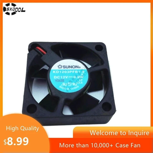 Alt view image 2 of 2 - AJMRTC 30mm Mini Cooling Fan for KD1203PFB1-8, 3010 DC 12V 0.9W 18000RPM Magnetic Suspension 2-Wire Small Equipment Cooling Fan Replacement