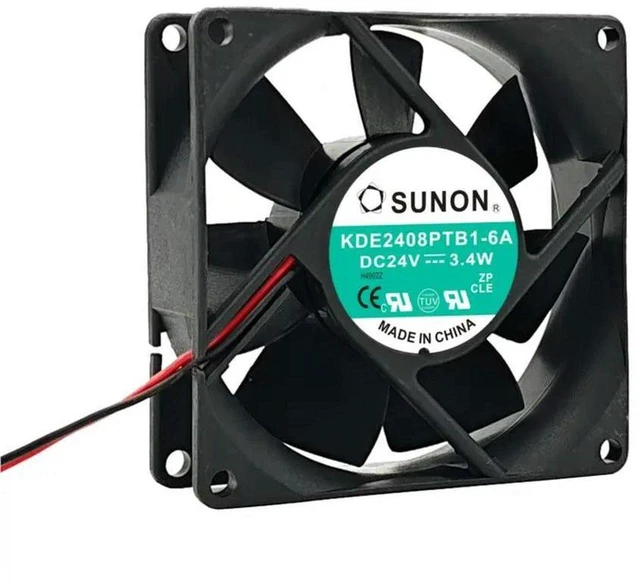 Main image of AJMRTC 8025 Industrial Cooling Fan for KDE2408PTB1-6A, 80x80x25mm DC 24V 3.4W 2-Wire High Performance Chassis Equipment Cooling Replacement Fan