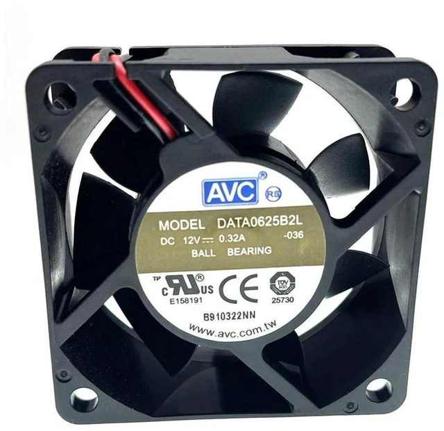 Main image of AJMRTC DATA0625B2L 6025 60x60x25mm DC 12V Cooling Fan, for AVC Dual Ball Bearing High Speed 12000RPM Axial Fan, Replacement Fan for Server, Inverter and Industrial Equipment Heat Dissipation