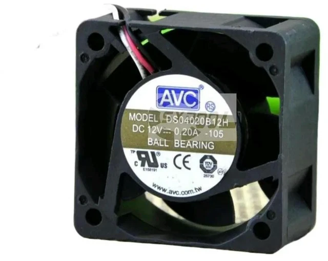 Alt view image 2 of 3 - AJMRTC Replacement Fan for AVC DS04020B12H, 40x20mm 4020 4cm 1U Server Axial Cooling Fan, DC 12V 0.20A High Speed Case Fan for Server Chassis, Network Switch, Industrial Equipment Heat Dissipation