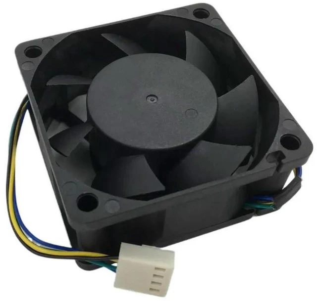 Main image of AJMRTC PWM Cooling Fan Replacement for Everflow F126025BU, 60x25mm 60mm 12V Dual Ball Bearing Fan, 52CFM High Airflow 4-Pin PWM Fan for Motherboard, Server Chassis, Industrial Cabinet Heat Dissipation