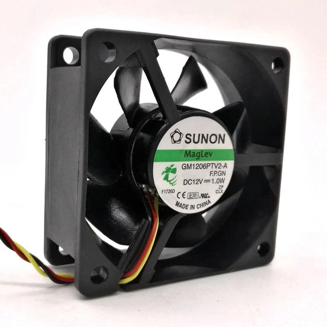 Main image of AJMRTC Cooling Fan Replacement for GM1206PTV2-A, 60x25mm 6025 6CM DC12V 1.0W Maglev Bearing 3-Pin Silent Axial Fan for Server Chassis, Industrial Cabinet, Electronic Device Heat Dissipation