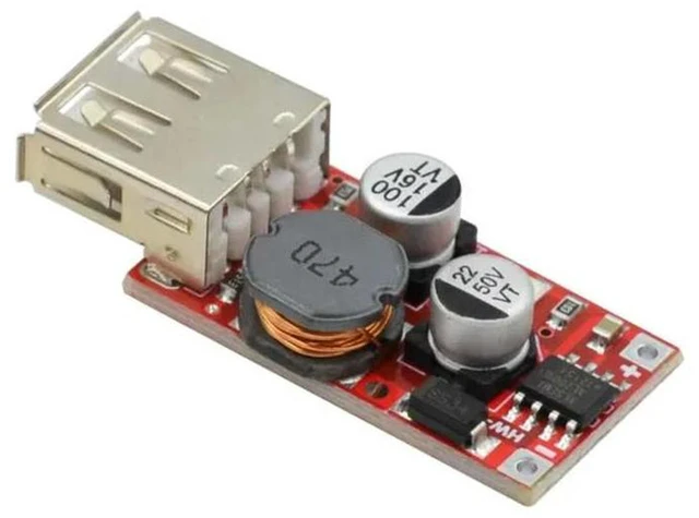 Alt view image 2 of 3 - AJMRTC DC-DC Step Down USB Power Module, 9V 12V 24V to 5V 3A Output Buck Converter, Car Charging DIY Electronic PCB Board Kit for Vehicle Power Supply, Electronic Project