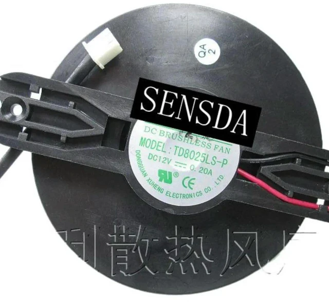 Main image of AJMRTC 2-Wire Mute Cooling Fan Replacement for TD8025LS-P, 8025 0.20A Axial Fan, 90mm & 75mm Pitch Fan Blades, Quiet Case Fan for Industrial Equipment, Chassis Heat Dissipation