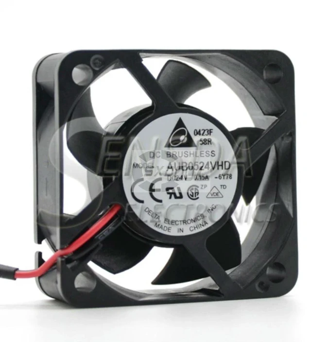 Alt view image 2 of 3 - AJMRTC Replacement Cooling Fan for Delta AUB0524VHD, 50x50x20mm 5020 DC24V 0.15A Dual Ball Bearing High Airflow Axial Fan, Industrial Chassis, Inverter Electronic Equipment Heat Dissipation