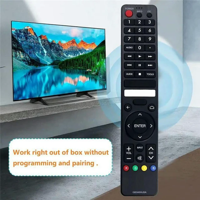 Alt view image 2 of 3 - AJMRTC GB346WJSA Voice Remote Control Replacement for Sharp AQUOS LCD LED Smart TV, Bluetooth Voice Command TV Remote Controller with Netflix & YouTube Hotkeys for Sharp AQUOS Television