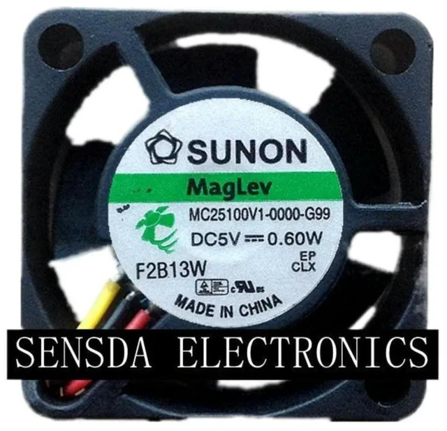 Alt view image 2 of 2 - AJMRTC MC25100V1-0000-G99 2510 DC 5V 0.60W Mini Server Cooling Fan, 25x25x10mm Brushless Axial Fan Replacement for Small Server, Router, Industrial Control, Embedded Device, 13000RPM High Speed Quiet