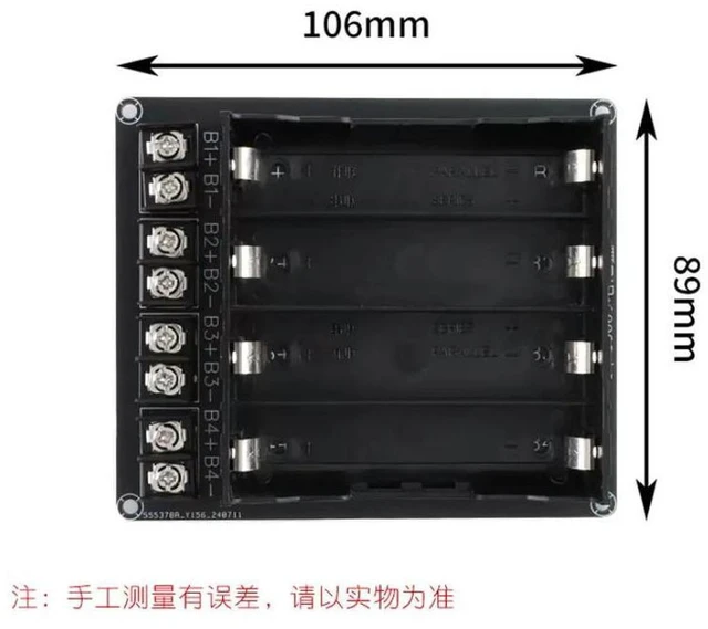 Alt view image 2 of 3 - AJMRTC 4 Cell Series-parallel DIY 18650 Lithium Battery Box, Power Bank Case Slot Holder Shell, DIY Portable Power Enclosure for Electronics Project, Experimental Power Supply, Outdoor DIY Power Pack