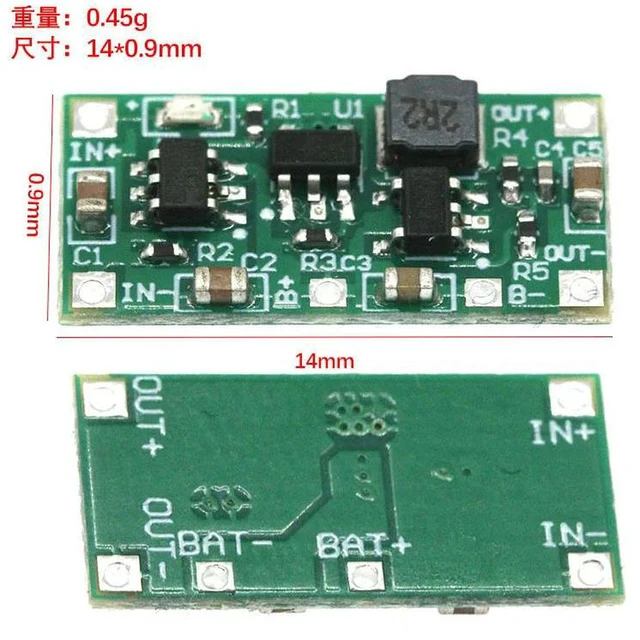 Alt view image 2 of 3 - AJMRTC Lithium Charge Discharge Buck Module, 3.7V-4.2V Step Down to Stable 3V, Replace 2pcs Dry Batteries for Toys, Remote Controls, Wireless Mouse, Microcontroller, DIY Power Modification Board with