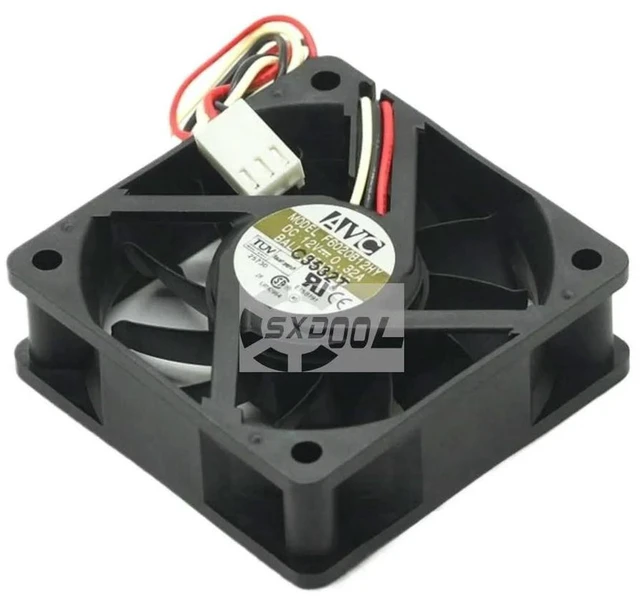 Alt view image 3 of 3 - AJMRTC Replacement 6020 Axial Cooling Fan for AVC F6020B12HY, 60×60×20mm 6CM DC12V 0.32A, Dual Ball Bearing with Tachometer Speed Measurement for Chassis, Server, Industrial Equipment Heat Dissipation