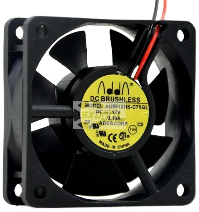 Alt view image 3 of 3 - AJMRTC Replacement 6020 6CM Axial Cooling Fan for ADDA AD0612HS-C70GL, 60×60×20mm DC12V PC Case Fan, High Speed Axial Fan for Desktop PC, Server, Network Switch, Router and Network Equipment Heat
