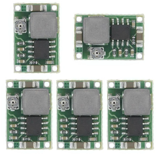 Main image of AJMRTC 5Pcs Mini 360 DC-DC Buck Converter Step Down Module, LM2596 Mini360 Voltage Regulator 4.75V-23V Input to 1V-17V Output, 17x11x3.8mm Compact Power Module for RC Airplane, Electronic DIY Projects