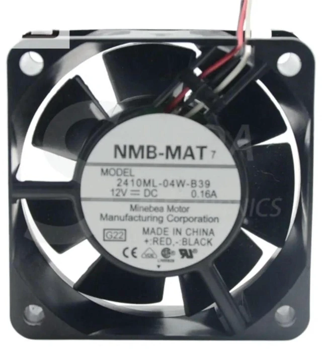 Alt view image 2 of 3 - AJMRTC 2410ML-04W-B39 Cooling Fan Replacement, 6025 60x60x25mm 6CM DC 12V 0.16A Dual Ball Bearing Axial Fan, High Performance Quiet Cooling Fan for Industrial Equipment, Power Supply, PC Case