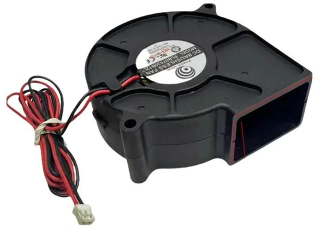 Alt view image 3 of 3 - AJMRTC 7530 Centrifugal Blower Fan, 75x75x30mm Dual Ball Bearing DC 12V 0.1A 2500 RPM Ultra Quiet Turbo Blower, 7530 Radial Cooling Fan for Projector, 3D Printer, Small Electronic Equipment Heat