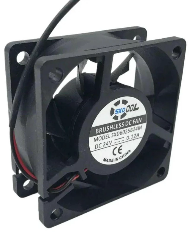 Alt view image 3 of 3 - AJMRTC SXD6025B24M Axial Cooling Fan Replacement, 6025 60x60x25mm DC 24V 0.12A 2P 5000RPM 25.4CFM Dual Ball Bearing Fan, High Airflow Case Cooling Fan for Industrial Cabinet, Power Supply Equipment