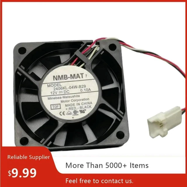 Main image of AJMRTC 2406KL-04W-B29 Cooling Fan Replacement, 6015 60x60x15mm 6CM DC 12V 0.1A Ultra Quiet Dual Ball Bearing Axial Fan, Low Noise Cooling Fan for TV, Display, Small Electronic Equipment Heat Dissipati