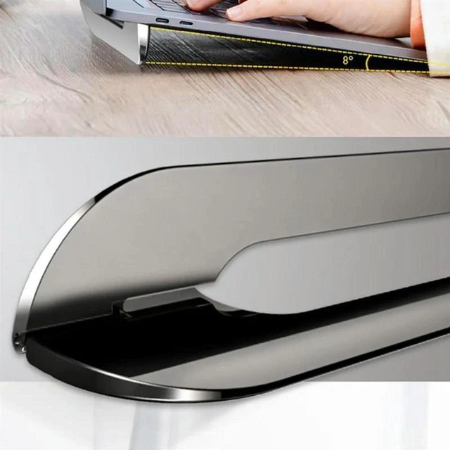 Main image of AJMRTC K32 Laptop Stand, Foldable Height Adjustable Computer Cooling Bracket, Ergonomic Portable Laptop Riser, Hollow Heat Dissipation Design, Desktop Notebook Holder Compatible for 10-17 Inch Laptops