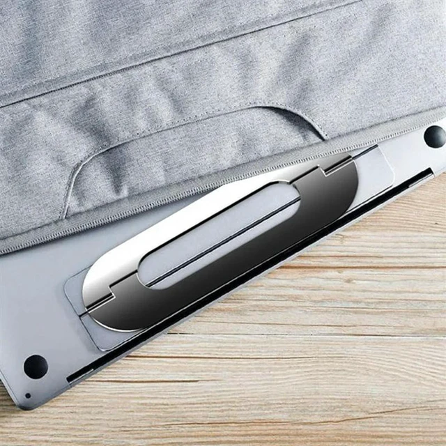 Alt view image 3 of 3 - AJMRTC K32 Laptop Stand, Foldable Height Adjustable Computer Cooling Bracket, Ergonomic Portable Laptop Riser, Hollow Heat Dissipation Design, Desktop Notebook Holder Compatible for 10-17 Inch Laptops