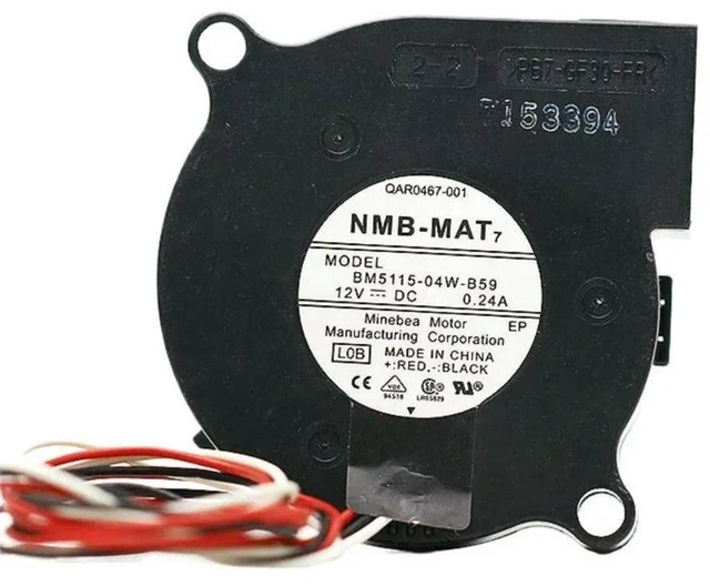 Main image of AJMRTC 5015 Turbine Cooling Fan Replacement for BM5115-04W-B59, 50x50x15mm 5CM DC 12V 0.24A Brushless Centrifugal Blower Fan for Projector, Industrial Equipment Electronics Heat Dissipation