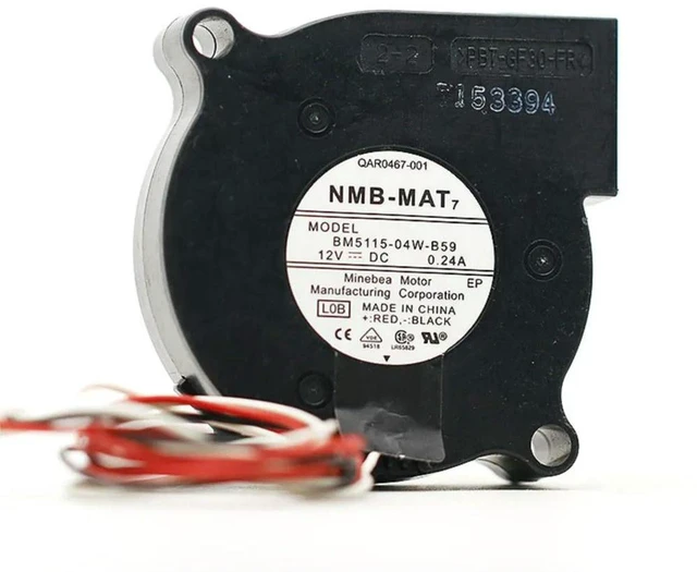 Alt view image 2 of 3 - AJMRTC 5015 Turbine Cooling Fan Replacement for BM5115-04W-B59, 50x50x15mm 5CM DC 12V 0.24A Brushless Centrifugal Blower Fan for Projector, Industrial Equipment Electronics Heat Dissipation