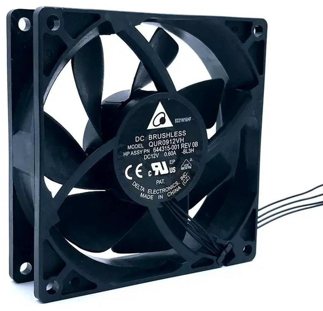 Main image of AJMRTC 9225 PWM Axial Cooling Fan Replacement for Delta QUR0912VH, 92x92x25mm 9CM DC 12V 0.60A 4-Pin PWM High Airflow Fan for PC CPU Cooler, Mini Water Cooling System, Computer Case Heat Dissipation