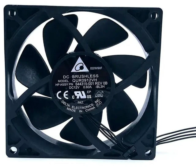 Alt view image 2 of 3 - AJMRTC 9225 PWM Axial Cooling Fan Replacement for Delta QUR0912VH, 92x92x25mm 9CM DC 12V 0.60A 4-Pin PWM High Airflow Fan for PC CPU Cooler, Mini Water Cooling System, Computer Case Heat Dissipation