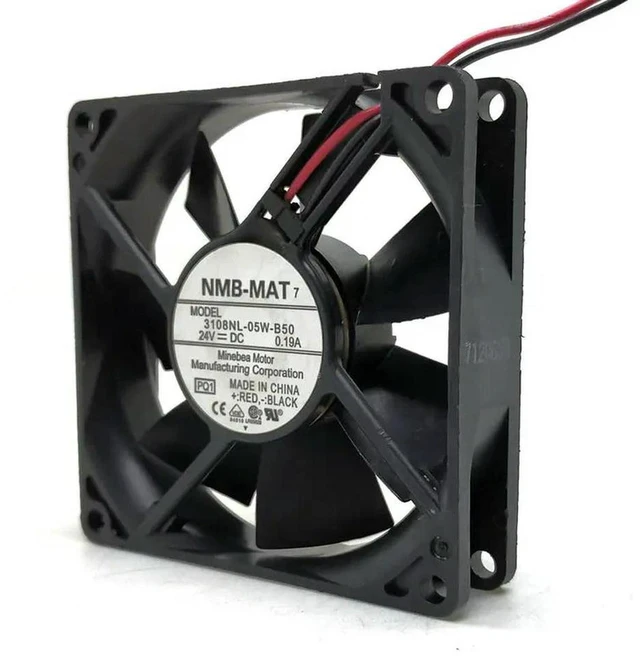 Main image of AJMRTC 8020 DC Axial Cooling Fan Replacement for 3108NL-05W-B50, 80x80x20mm 8CM 24V 2-Wire Ball Bearing Fan for Copier, Converter, Chassis Cabinet Industrial Heat Dissipation