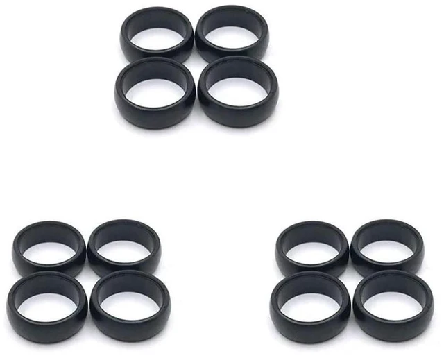 Alt view image 2 of 3 - AJMRTC 12Pcs Hard Drift Tires, 1/28 RC Car Upgrade Drift Tyres for Wltoys 284131 K969 K979 K989 K999 P929, Fit Mini-Z Mini-Q Mini-D IW04M RC Drifting Car Modification Accessories