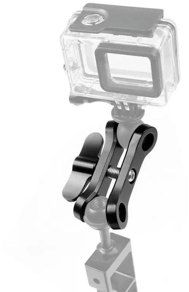 Alt view image 3 of 3 - AJMRTC 2 Pack CNC Butterfly Clamp Diving Light Connector, Ball Head Mount Tripod Adapter Compatible with GoPro Hero 7, Action & SLR Cameras, Underwater Photography Bracket Accessory