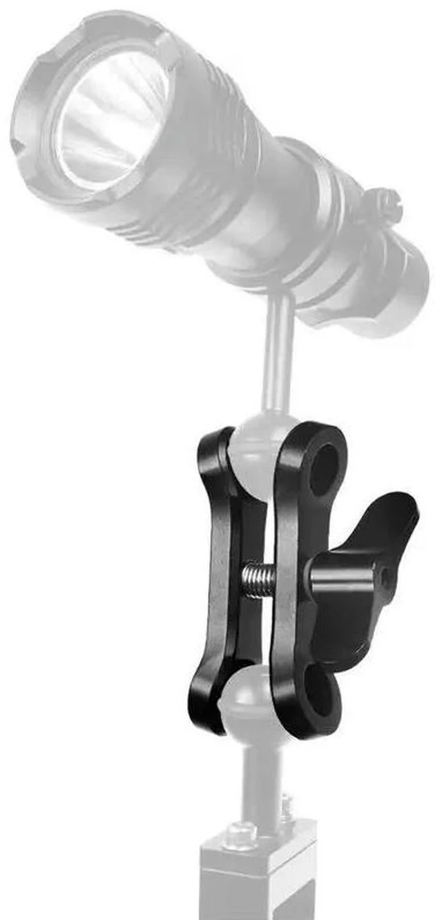 Alt view image 2 of 3 - AJMRTC 2 Pack CNC Butterfly Clamp Diving Light Connector, Ball Head Mount Tripod Adapter Compatible with GoPro Hero 7, Action & SLR Cameras, Underwater Photography Bracket Accessory