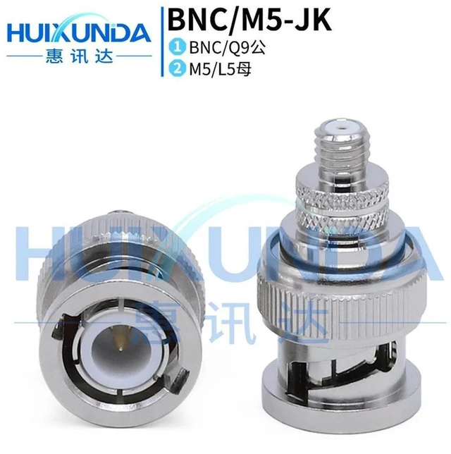 Main image of AJMRTC BNC/M5-JK Adapter, BNC Male to M5 Female Connector, BNC Male to L5 Female Adapter for Acceleration Sensor Signal Transmission