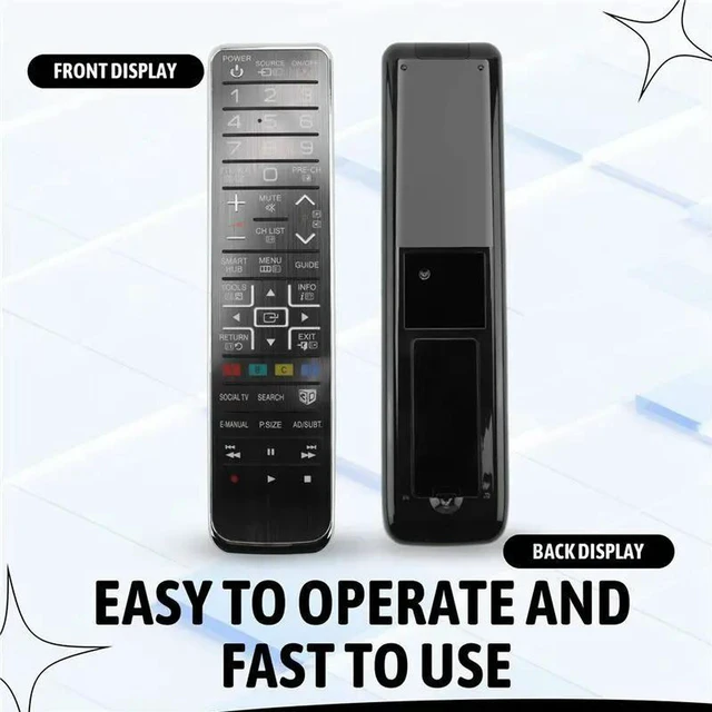 Alt view image 2 of 3 - AJMRTC AA59-00543A Replacement TV Remote Control, IR Remote for Samsung LED LCD Plasma 3D TV UE40D8000YU PS51D8000FU UE55D7000LU UE55D8000YU, No Programming Required Spare Remote