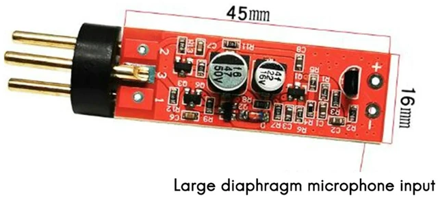 Alt view image 2 of 3 - AJMRTC 2Pcs Diaphragm Condenser Microphone Circuit Board with Plug, Baby Bottle Mic DIY Repair Modified PCB Module, Replacement Sound Pickup Board for Microphone Custom Build Projects