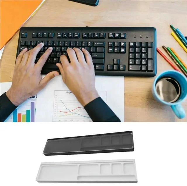 Alt view image 2 of 3 - AJMRTC Ergonomic Keyboard Wrist Rest Pad, Soft Desktop Palm Support Cushion, Pain Relief Wrist Support for Easy Typing, Non-Slip Keyboard Wrist Pad for Gamers, Students and Office Workers