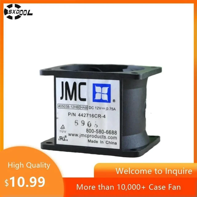Alt view image 3 of 3 - AJMRTC Replacement Double Cooling Fan for 405038-12HB HAB, 40x40x38mm DC 12V 0.75A High Performance Dual Rotor Axial Fan, Server & Industrial Equipment Cooling Fan