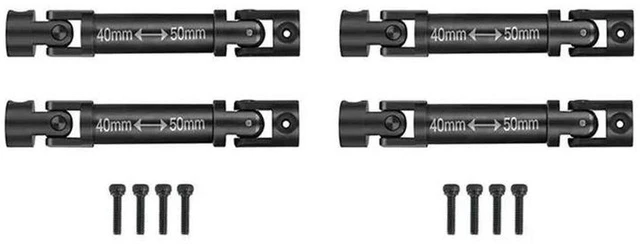 Main image of AJMRTC 4PCS Steel CVD Drive Shaft, 1/24 RC Crawler Car Upgrade Accessories, Heavy Duty CVD Driveshaft Replacement Parts for FMS FCX24 RC Rock Crawler, Improve Off-Road Drivetrain Stability