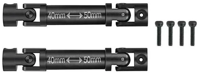 Alt view image 2 of 3 - AJMRTC 4PCS Steel CVD Drive Shaft, 1/24 RC Crawler Car Upgrade Accessories, Heavy Duty CVD Driveshaft Replacement Parts for FMS FCX24 RC Rock Crawler, Improve Off-Road Drivetrain Stability