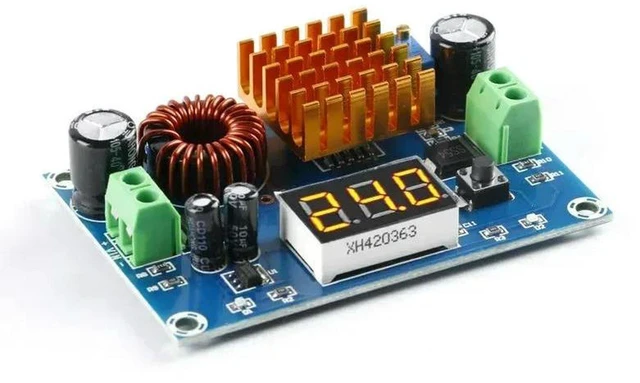 Alt view image 2 of 3 - AJMRTC XH-M411 Boost Converter Module, Adjustable DC Step Up Voltage Regulator with Digital Voltmeter Display, DC 3V-35V Input to 5V-45V Output Power Supply Module for DIY Electronic Power Conversion
