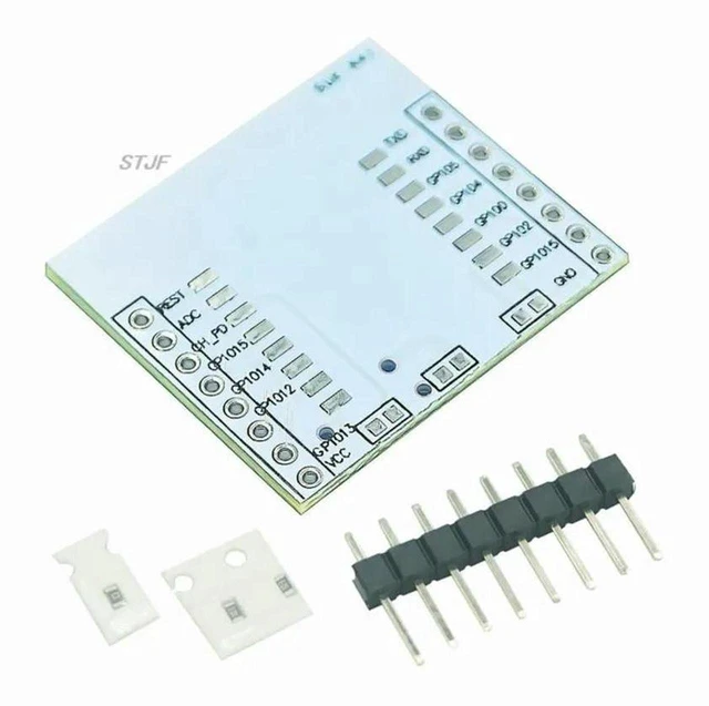 Main image of AJMRTC 10Pcs ESP8266 Serial Module Adapter Board, Breakout Adapter Plate Compatible with ESP-07 ESP-08 ESP-12 ESP-32S WiFi Module, Easy Wiring Converter for Arduino STM32 DIY Electronic Projects