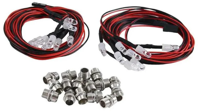 Alt view image 3 of 3 - AJMRTC 8Pcs 5mm RC LED Light Kit, White & Red RC Model Lights, Headlight Taillight Set for 1/10 Scale RC Car Truck Crawler Drift Car, RC Vehicle Lighting Upgrade Accessories for RC Hobby Modification