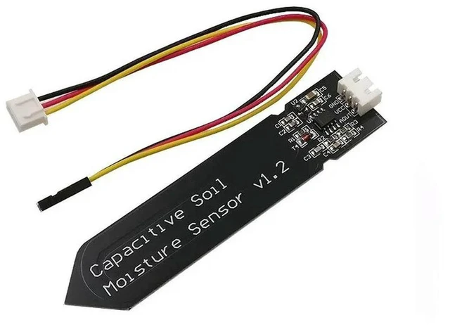 Alt view image 2 of 3 - AJMRTC Capacitive Soil Moisture Sensor Module, Corrosion Resistant Soil Humidity Detector with Gravity 3-Pin Wire, Wide Voltage 3.3V~5.5V for Arduino Smart Garden Irrigation Monitoring