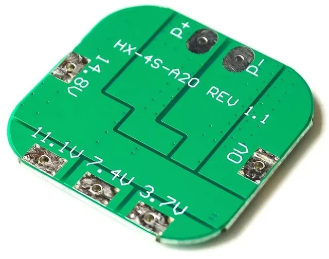 Alt view image 3 of 3 - AJMRTC 4S Lithium Battery Charge Discharge Protection Board, 14.8V / 16.8V 20A Current Limiting BMS Power Supply Module for 4 Series Li-ion Battery Pack