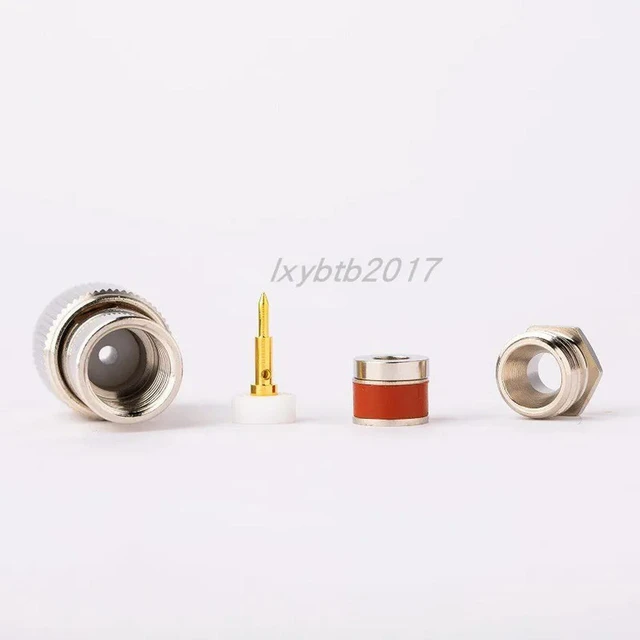 Alt view image 2 of 3 - AJMRTC L12-J5 Straight Male RF Coaxial Connector, 50 Ohm Plug Adapter for SYV-50-3, RG303, RG142 Coaxial Cable, Solder Type RF Cable Connector for Radio Antenna, Signal Test & Wireless Communication