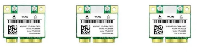 Main image of AJMRTC 3 Pack RTL8822CE Mini PCIe WiFi Card, 1200Mbps Dual Band 2.4GHz & 5GHz 802.11AC Wireless Network Adapter with Bluetooth 5.0, Support Windows 10 11, for Laptop Desktop PC Wireless Upgrade Replac