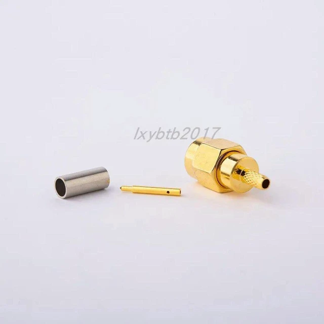 Main image of AJMRTC SMA-J3 SMA Male RF Coaxial Connector, SMA-C-J-1.5 Solder Type Plug, Inner Screw for RG316, RG174, SYV-50-2-1 Coaxial Cable, RF Cable Assembly Connector for Antenna, Wireless Module, Signal